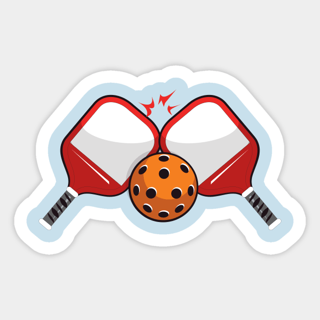 Pickleball - Clicking Paddles Sticker by RykeDesigns